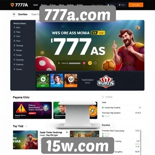 Interface e usabilidade do site 777a.com